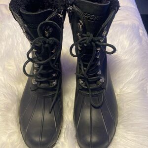 Sperry Women's Black Saltwater Winter (Duck) Boots. Size 9.5. Excellent Cond